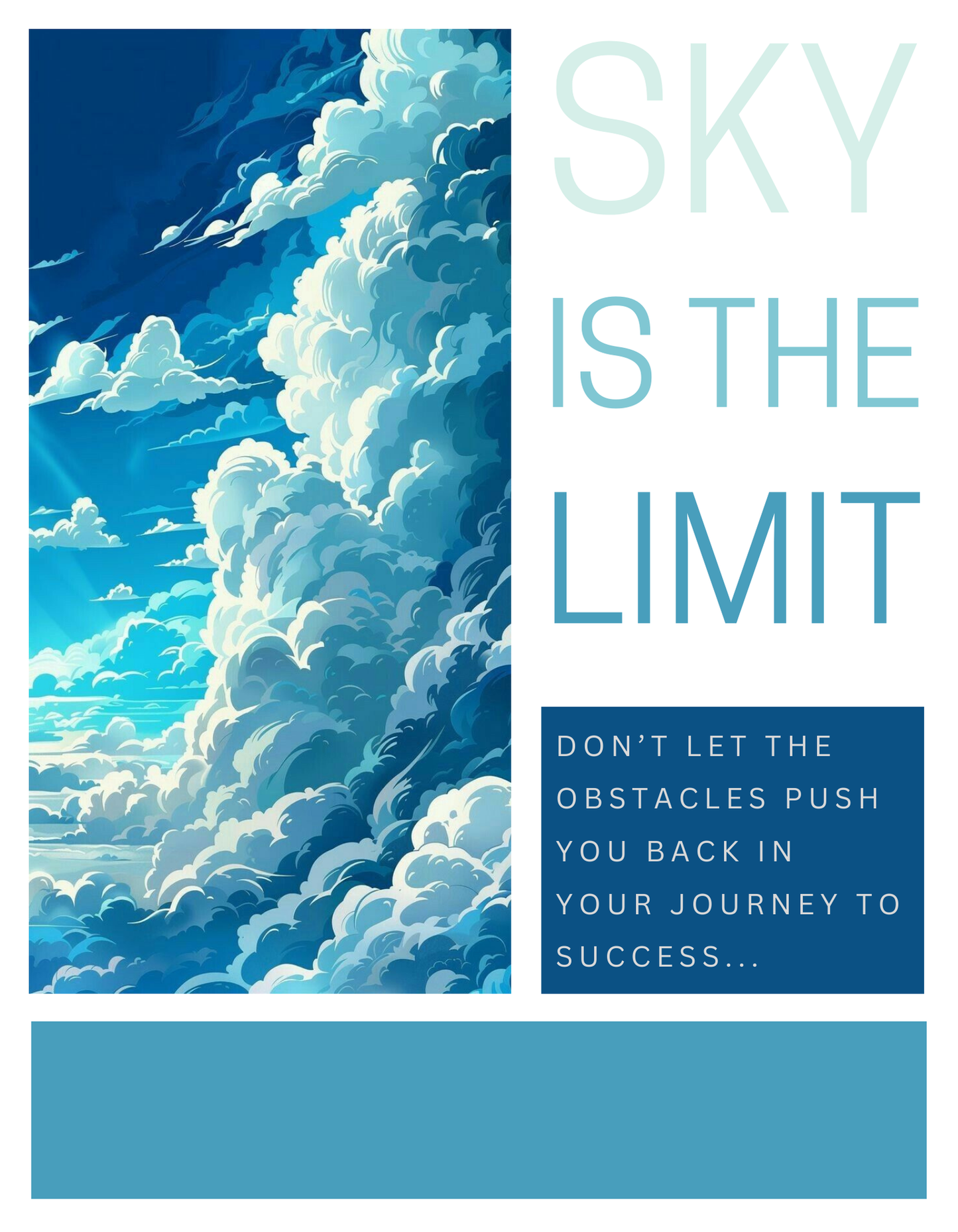 Oversized Quoted "the sky is your limit" comfy Cotton T-shirt