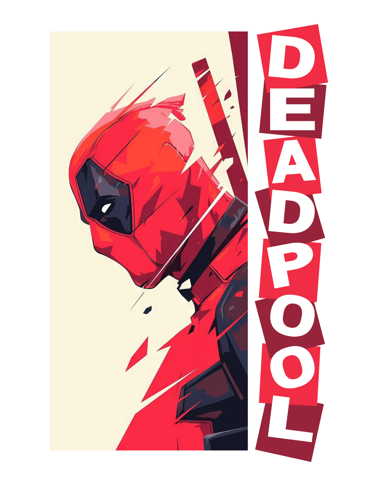 Oversized Deadpool superhero T - Shirt
