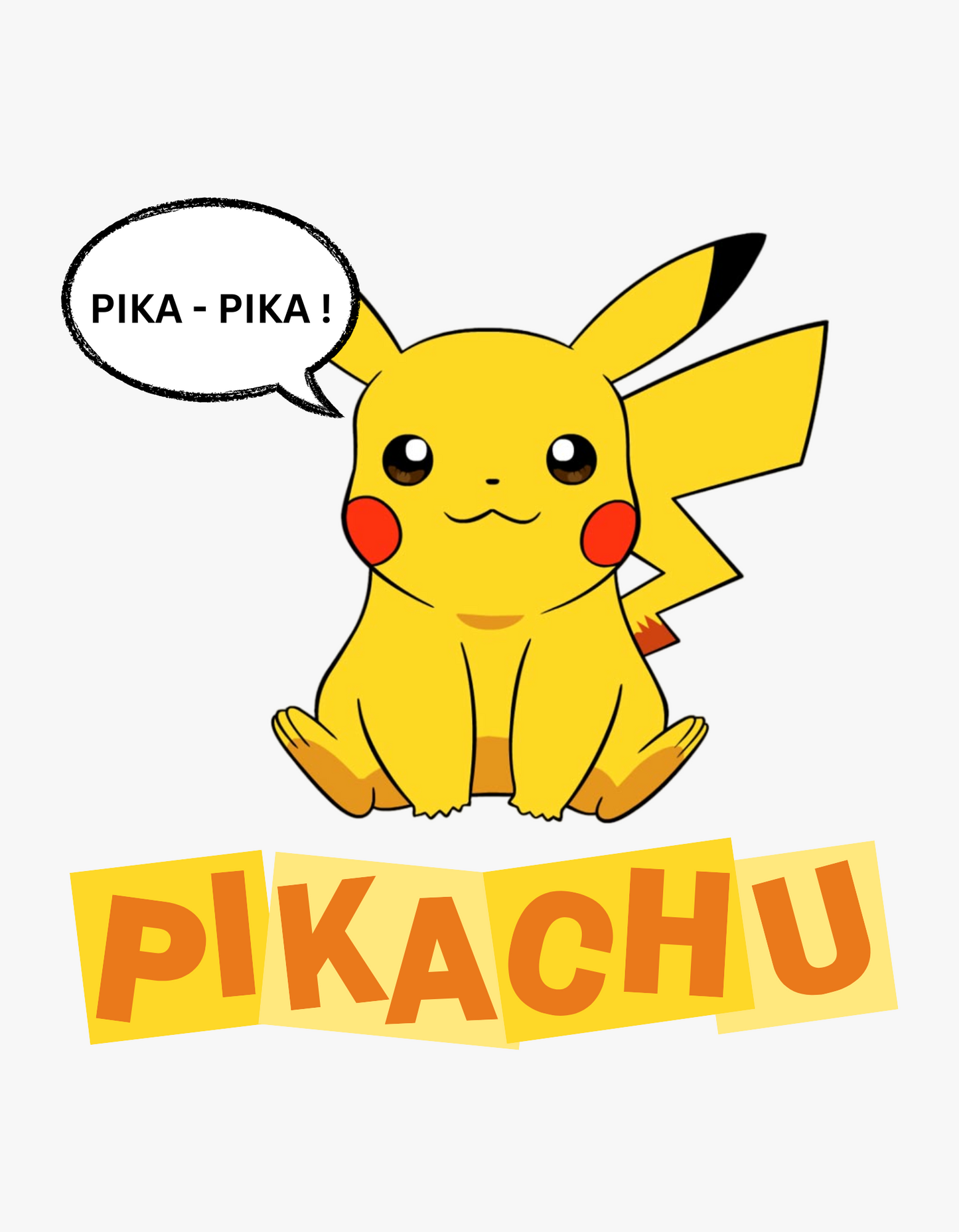 Oversized Pikachu anime cartoon design comfy Cotton T - Shirt