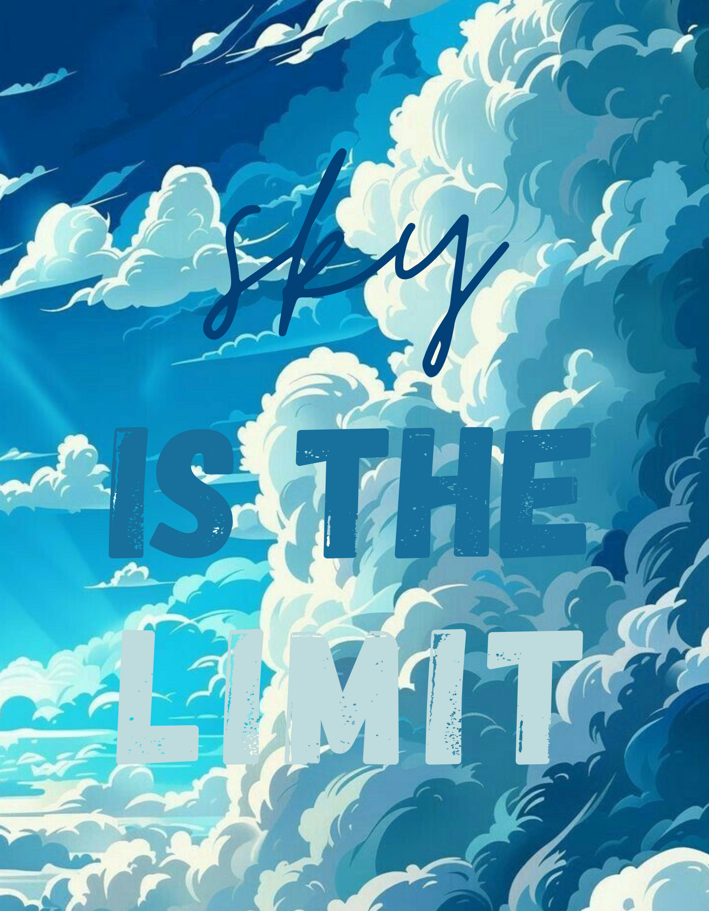 Oversized Unisex "Sky is the Limit" Comfy Cotton T-Shirt