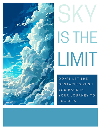 Oversized Quoted "the sky is your limit" comfy Cotton T-shirt