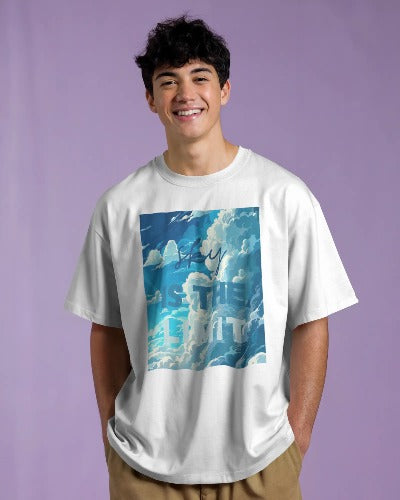 Oversized Unisex "Sky is the Limit" Comfy Cotton T-Shirt